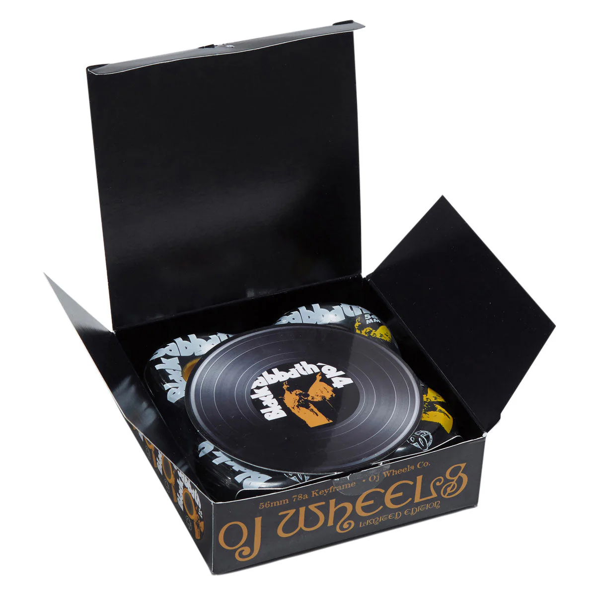 OJ x Black Sabbath Vol 4 Keyframe 78a Skateboard Wheels - Black - 56mm - Image 4
