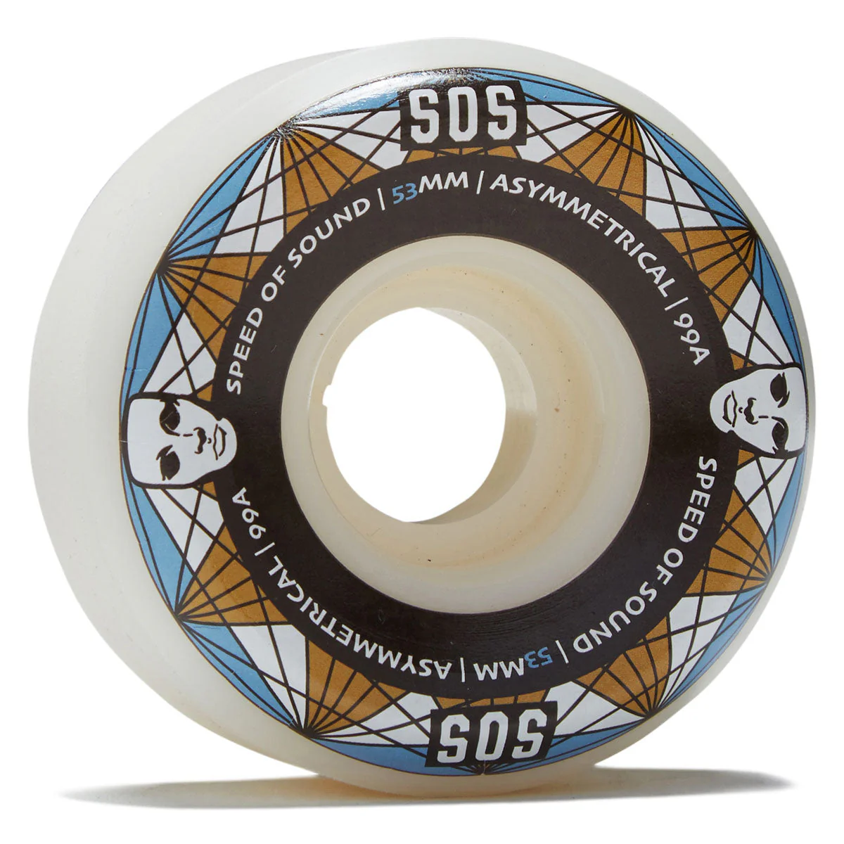 Opera SOS Heaters Asymmetrical 99a Skateboard Wheels - Candle White - 53mm