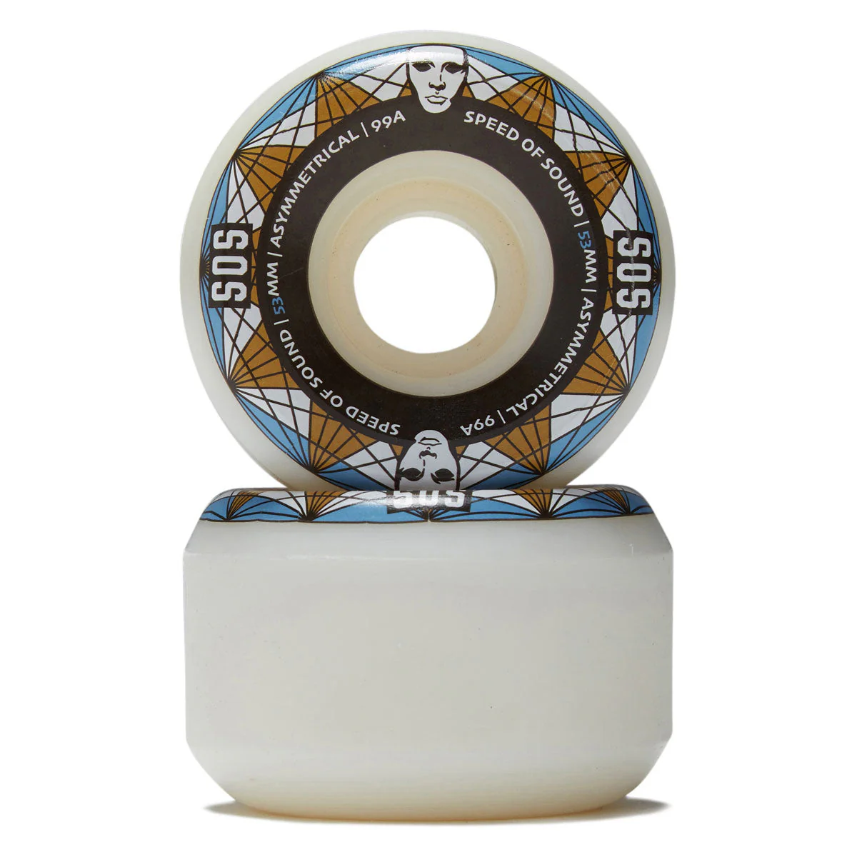Opera SOS Heaters Asymmetrical 99a Skateboard Wheels - Candle White - 53mm - Image 2