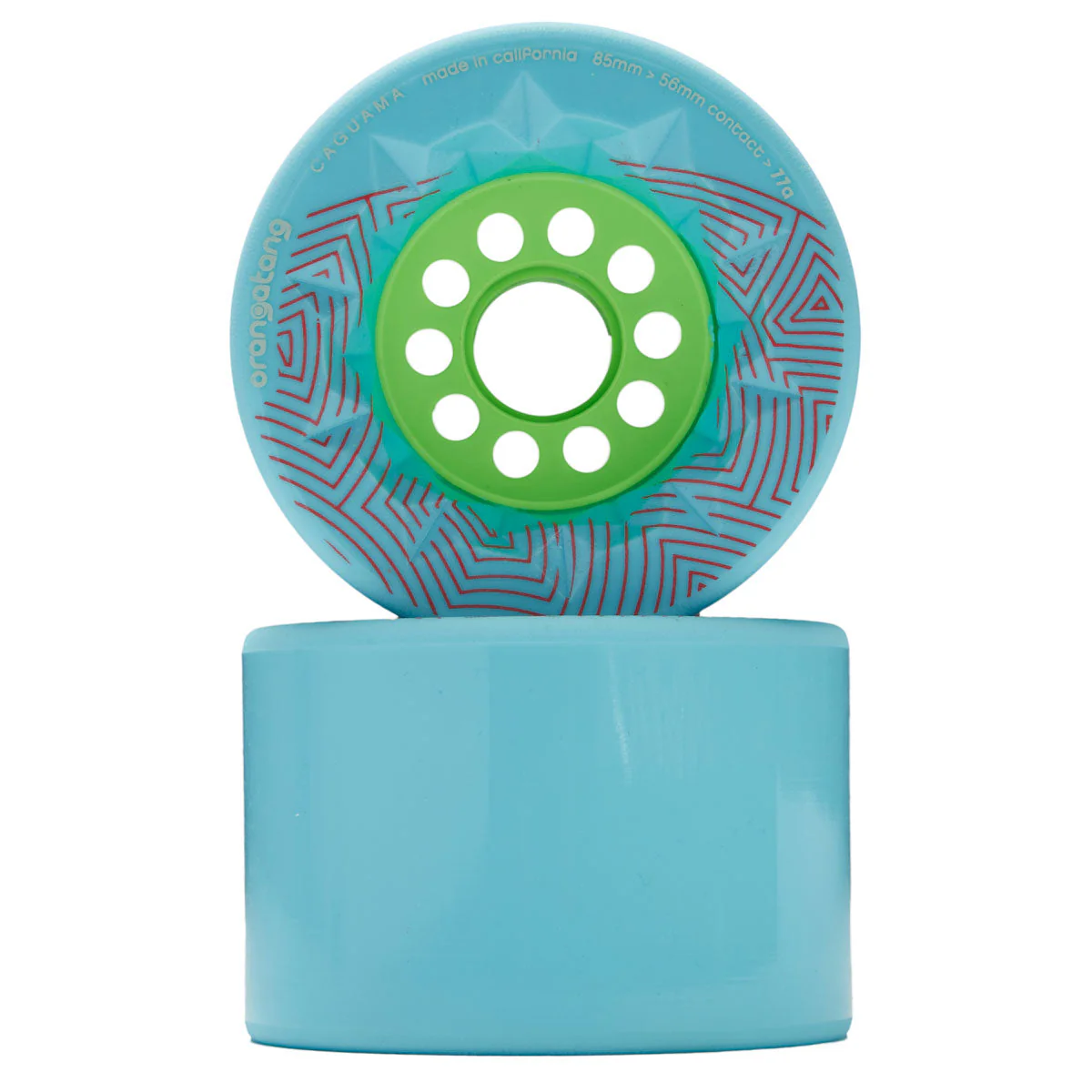 Orangatang Caguama 77a Longboard Wheels - Blue - 85mm - Image 2