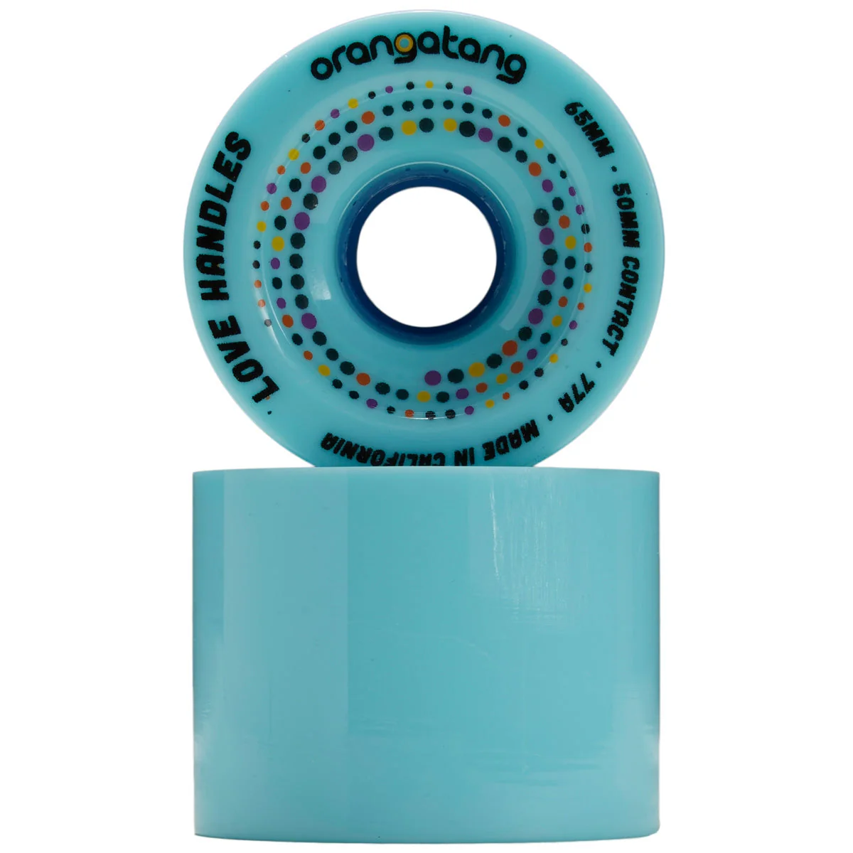 Orangatang Love Handles Offset Freeride 77a Longboard Wheels - Blue - 65mm - Image 2