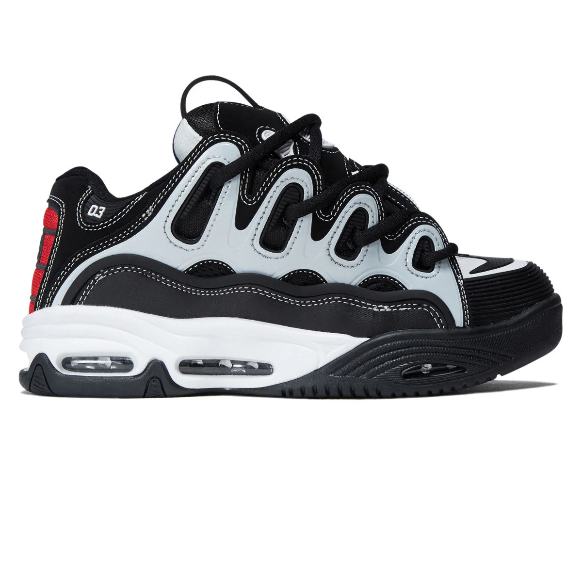 Osiris D3 2001 Shoes - Black/White/Red