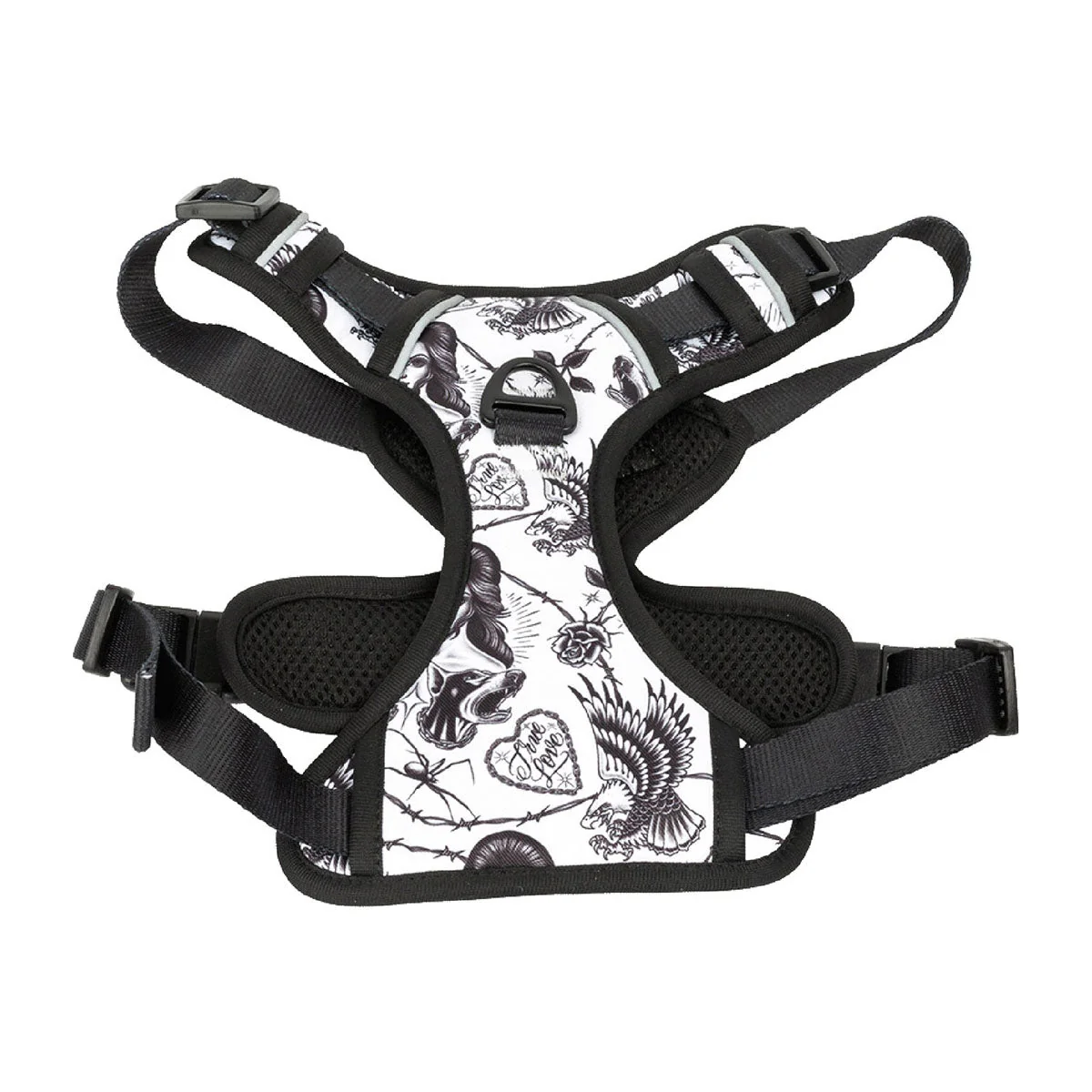 Party Animal x Tim Hendricks Dog Harness - Black/White