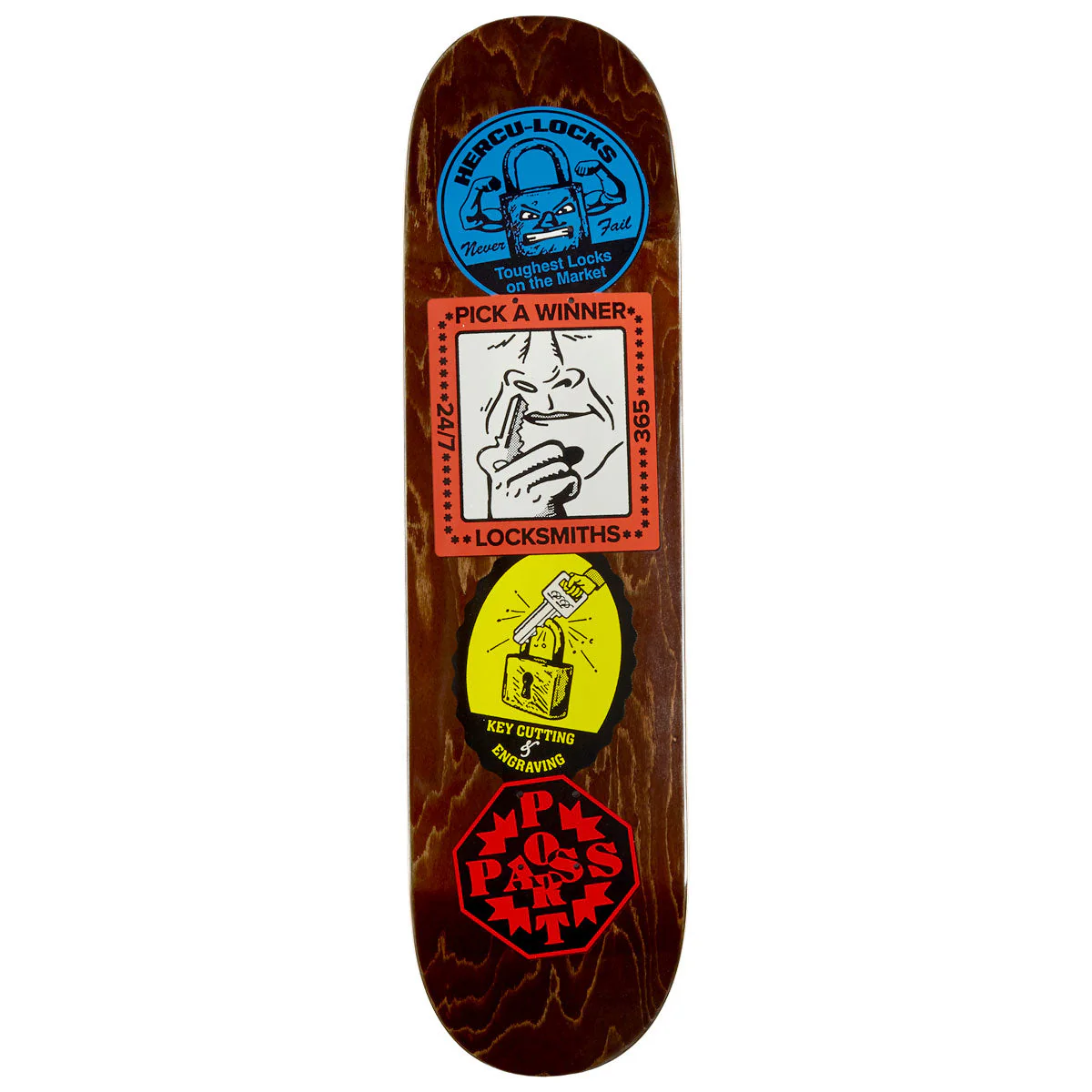 Passport Coaster Series Locksmith Skateboard Deck - 8.25"