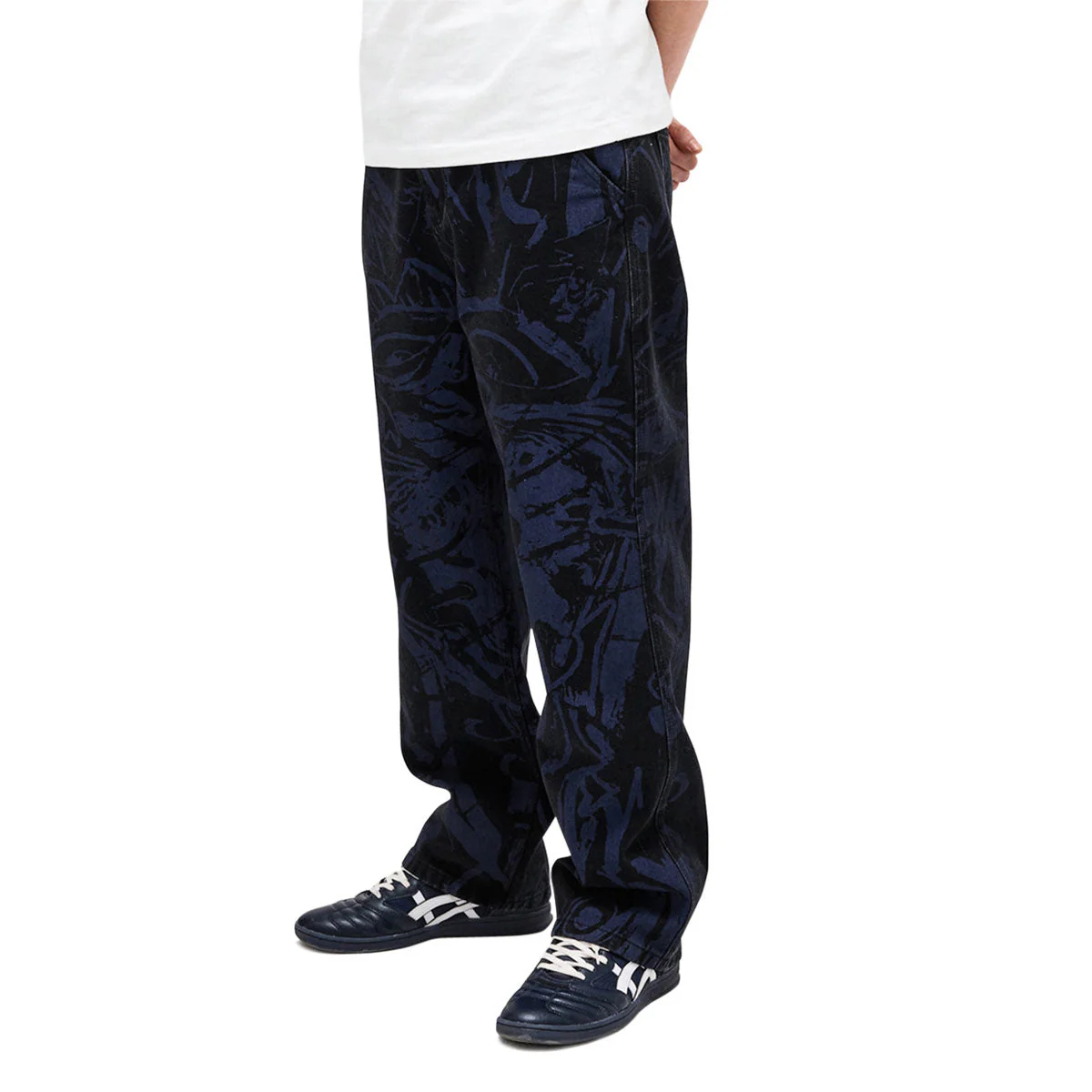 Passport Goes Around Workers Club Classic Jeans - Black/Navy - Image 2