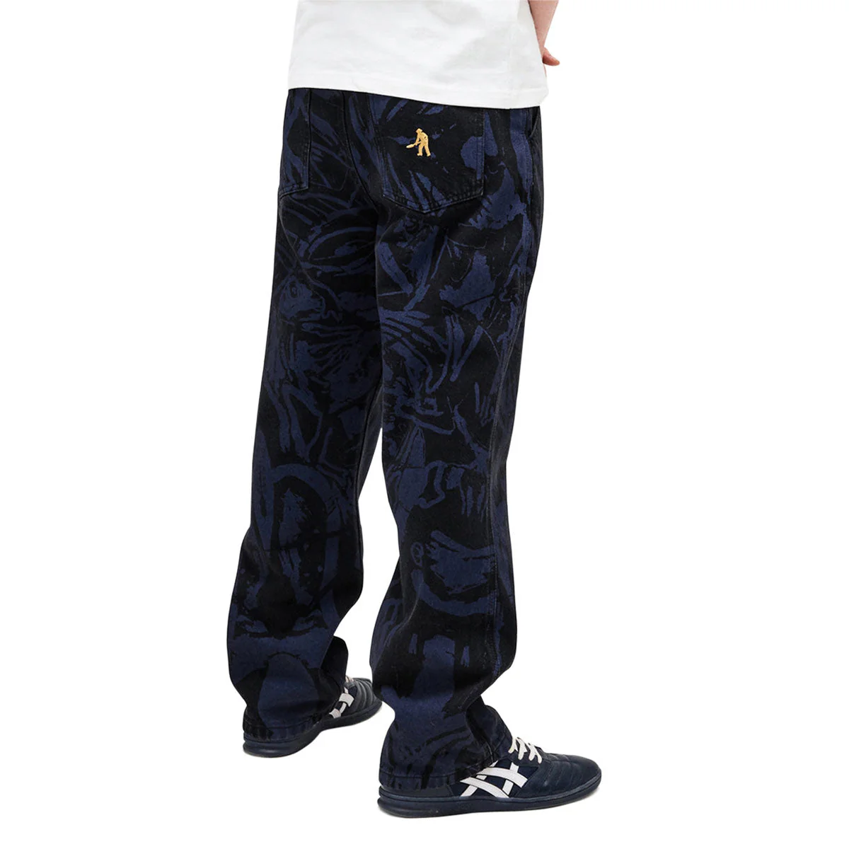 Passport Goes Around Workers Club Classic Jeans - Black/Navy - Image 3