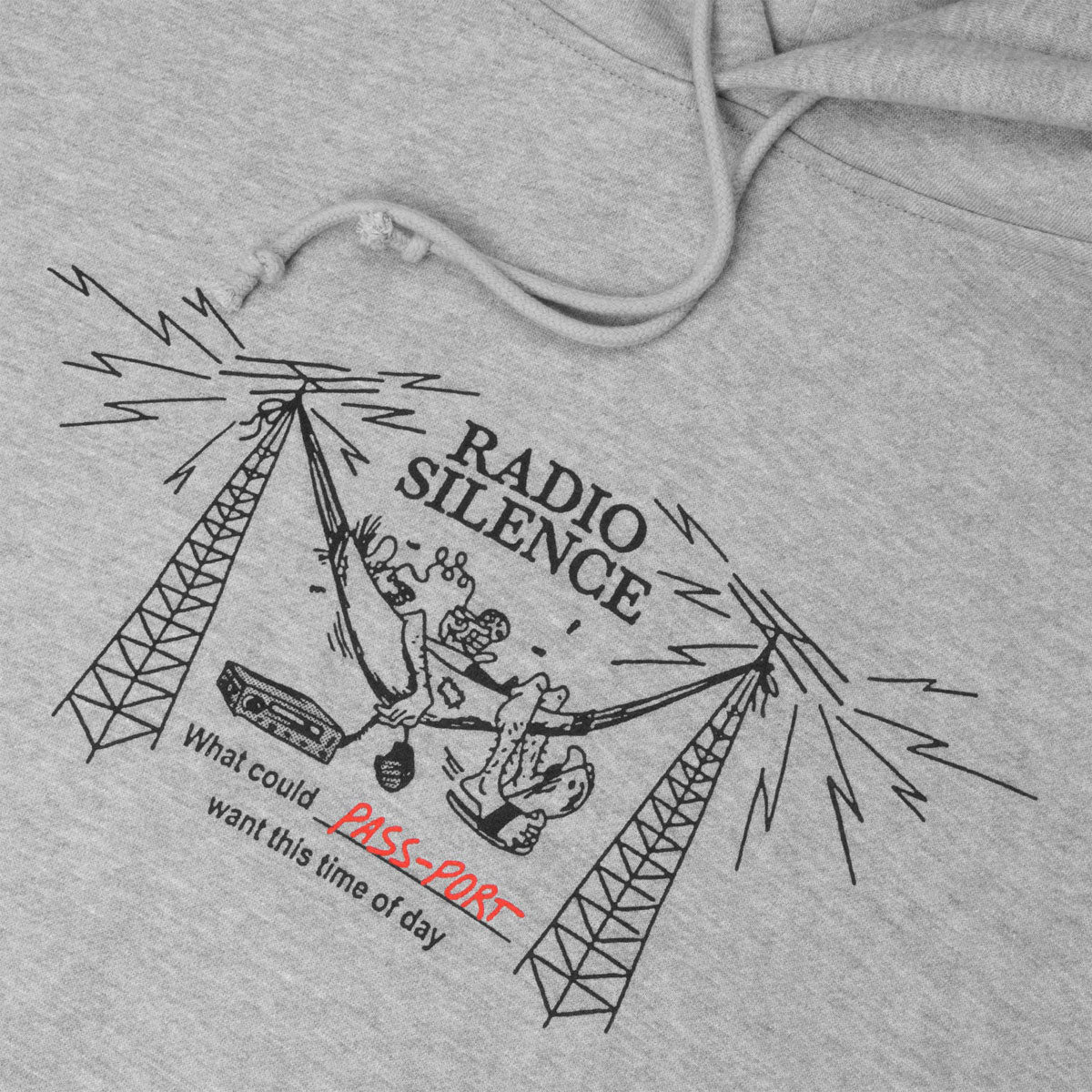 Passport Radio Silence Hoodie - Ash - Image 3