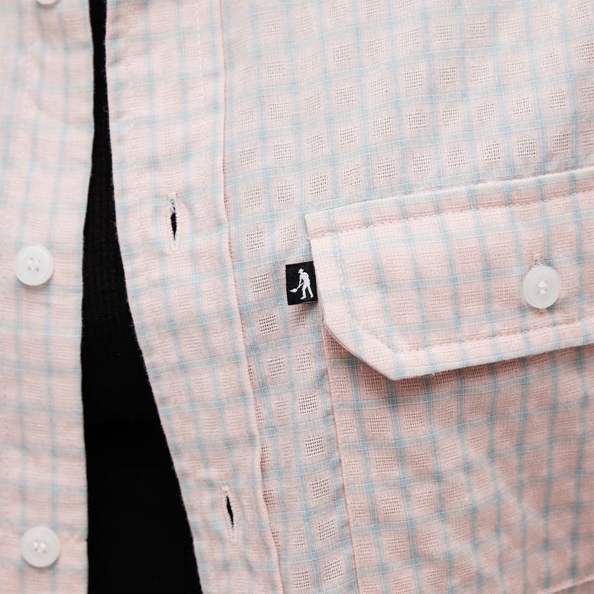 Passport Workers Check Shirt - Light Pink - Image 2