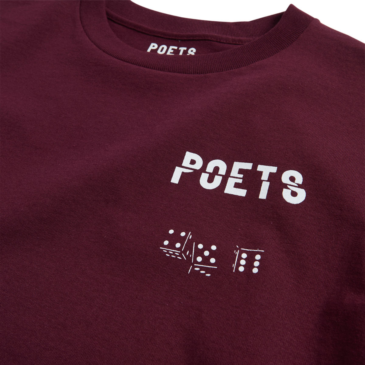 Poets Cee-Lo Screened T-Shirt - Burgundy - Image 2
