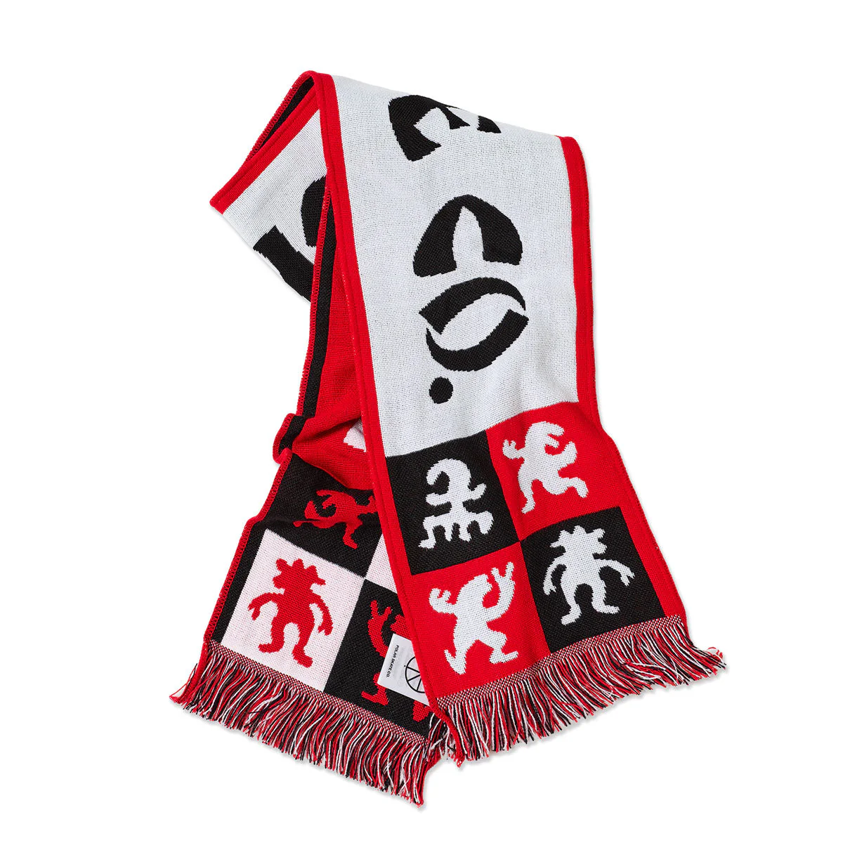 Polar Checkers Football Scarf - Red