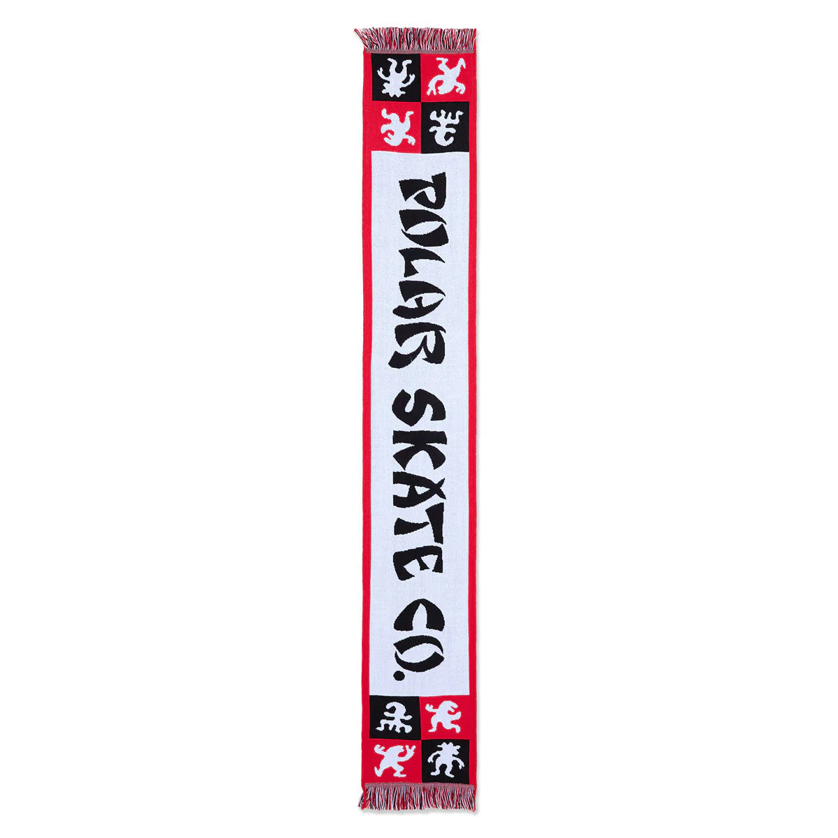 Polar Checkers Football Scarf - Red - Image 2