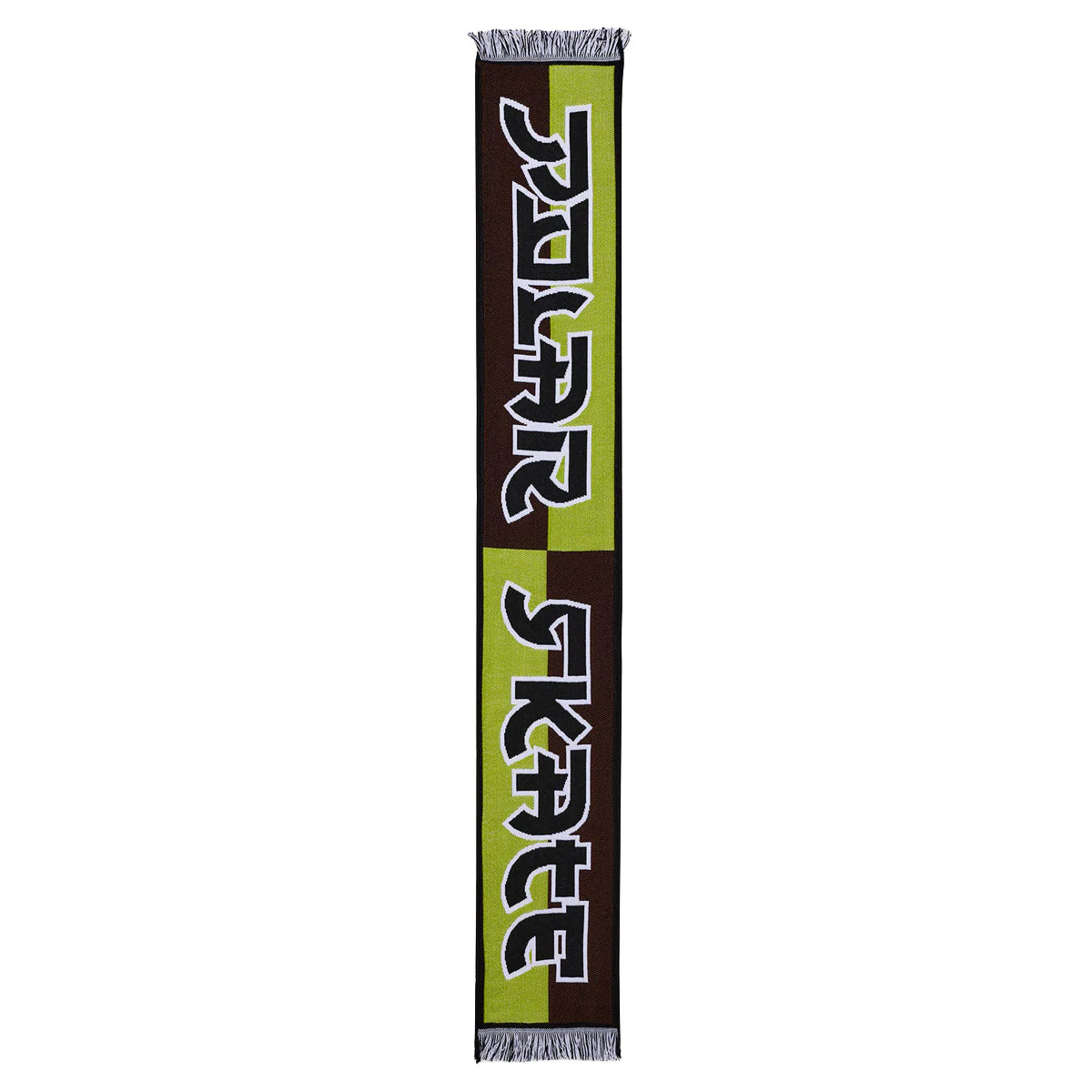 Polar Football Squares Scarf - Green/Brown - Image 2