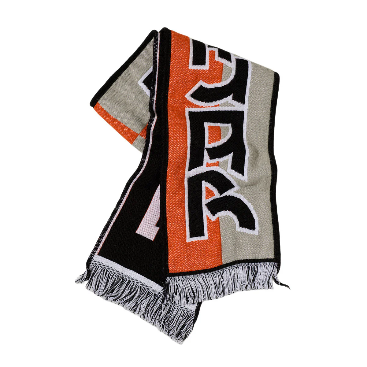 Polar Football Squares Scarf - Orange/Grey