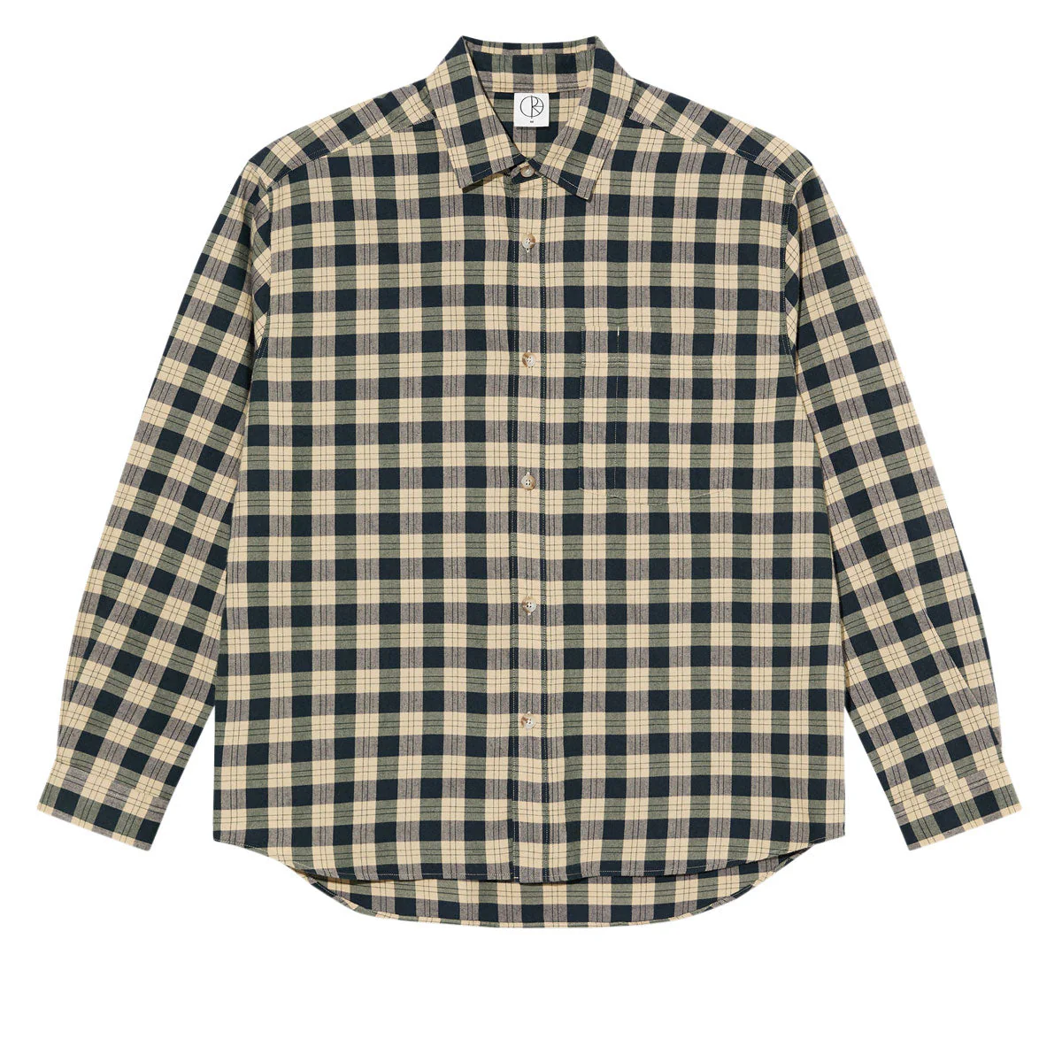 Polar Mitchell Long Sleeve Shirt - Teal/Butter
