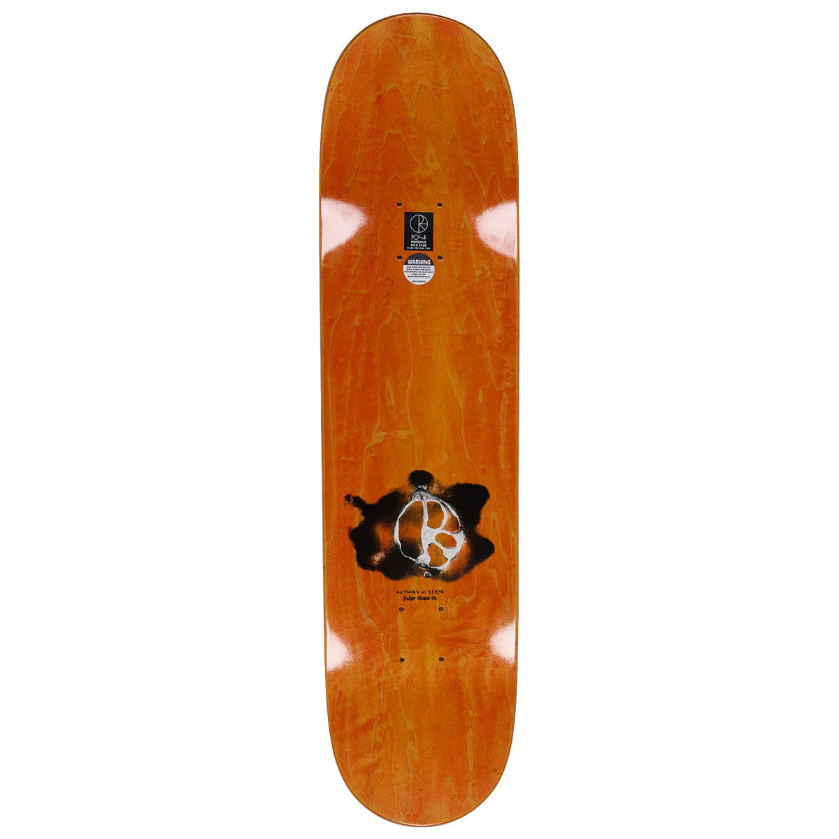 Polar Stroke Logo Team Skateboard Deck - Black - 8.00" - Image 2
