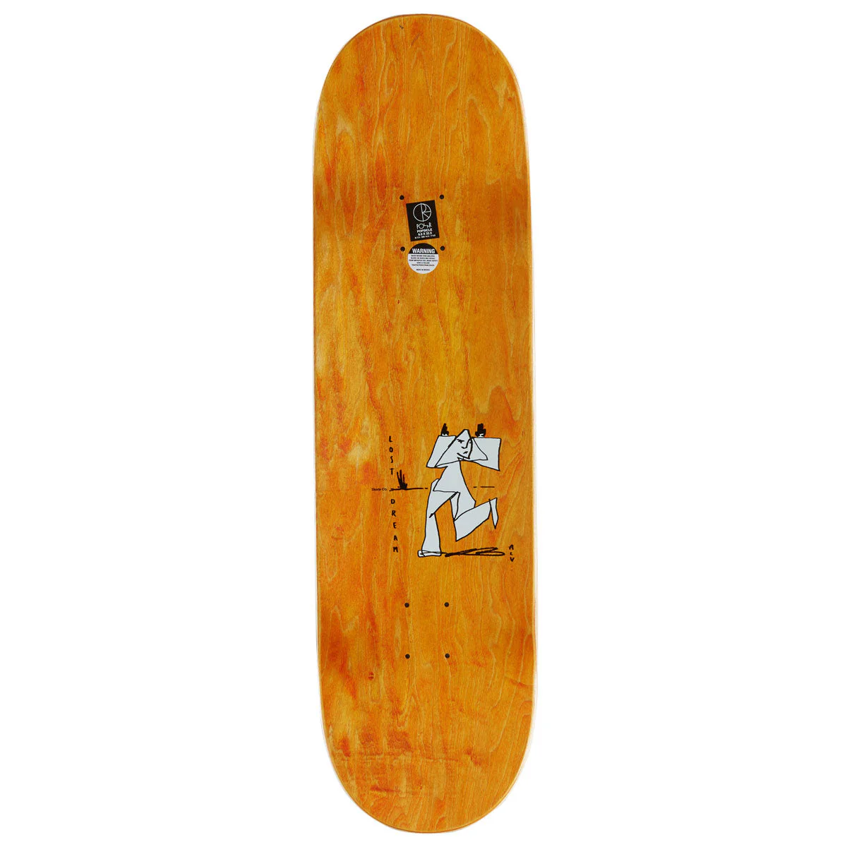 Polar Team Alv Freedom Short Shape Skateboard Deck - 9.00" - Image 2