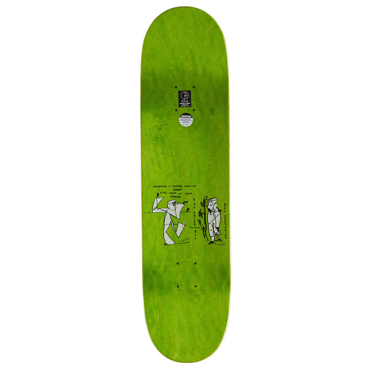 Polar Team Alv Sleep Forever Skateboard Deck - 8.25" - Image 2