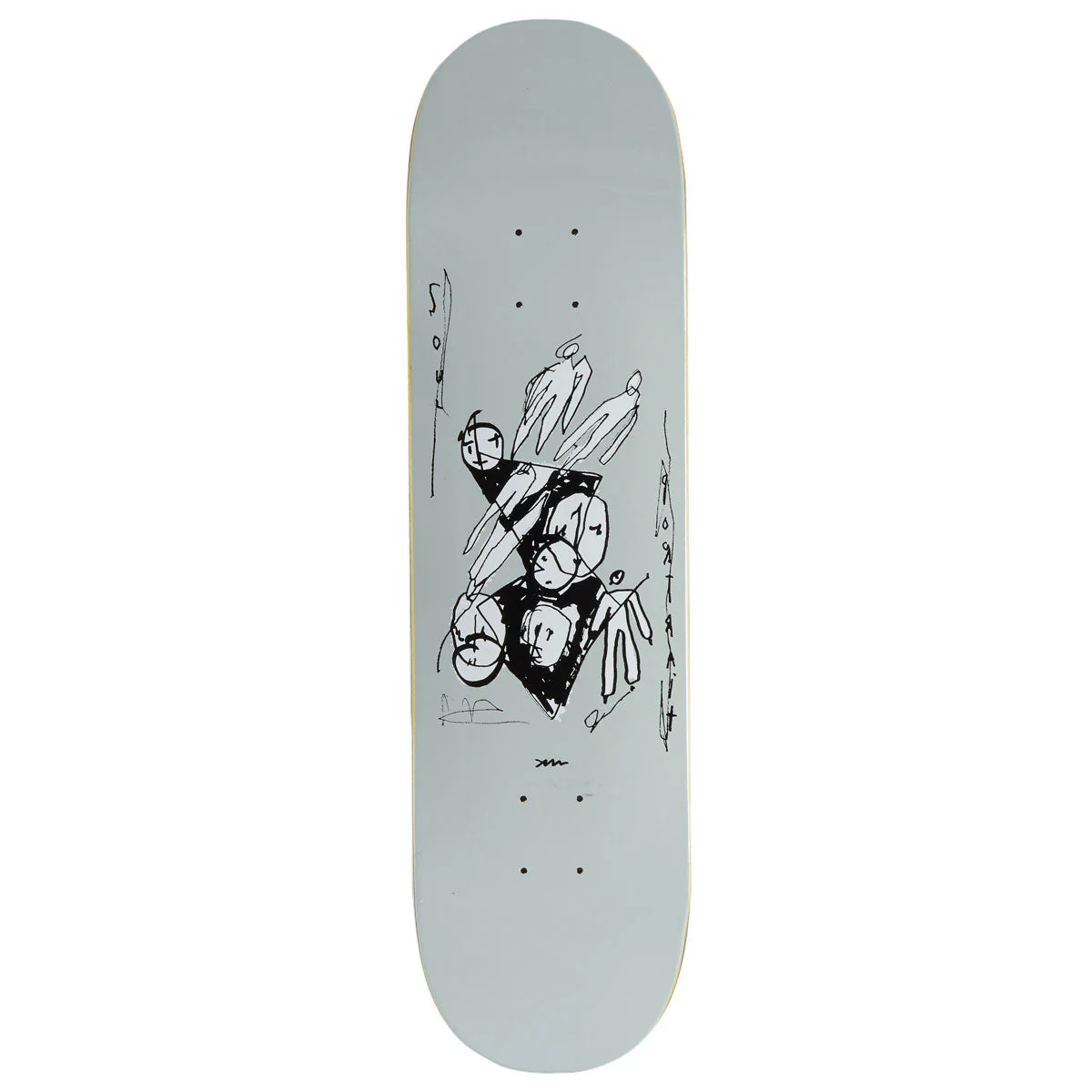 Polar Team Alv Soul Portrait Skateboard Deck - Grey - 8.25"