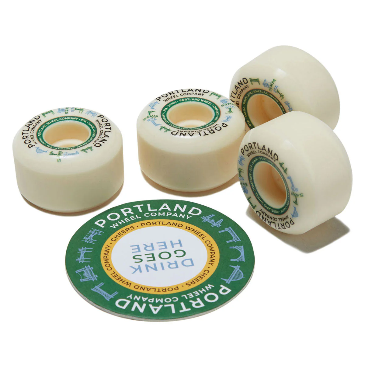Portland Wheel Company Bridge Town 97d Skateboard Wheels - 54mm - Image 3