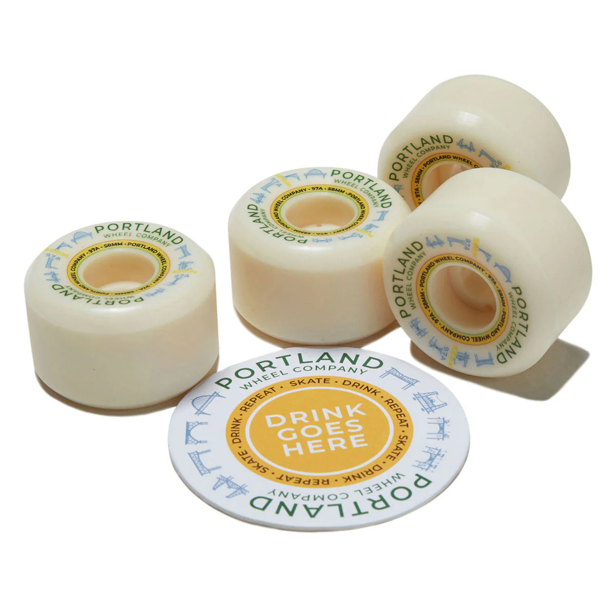 Portland Wheel Company Bridge Town 97d Skateboard Wheels - 58mm - Image 3