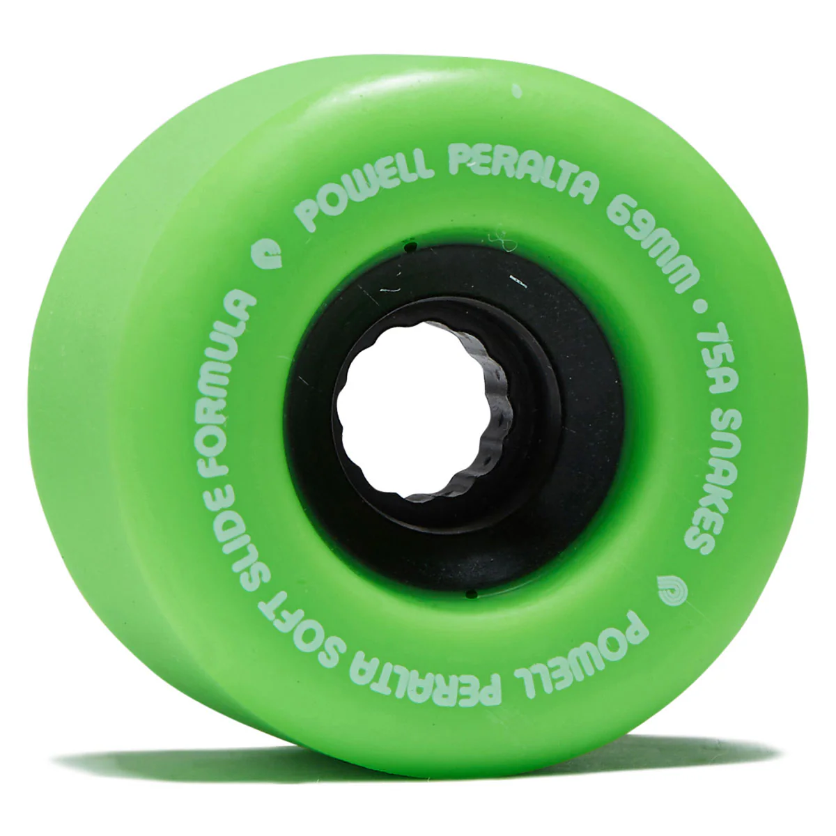 Powell-Peralta Downhill Snakes 02 75a Longboard Wheels - Green/Black Hub - 69mm