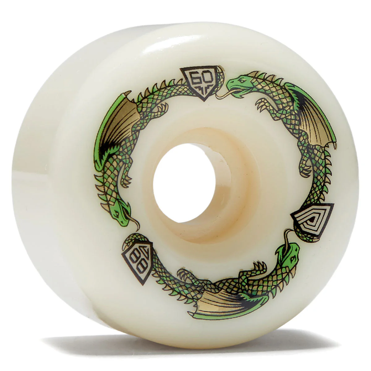 Powell-Peralta Dragon Formula 88a BOM Skateboard Wheels - Off White II - 60mm
