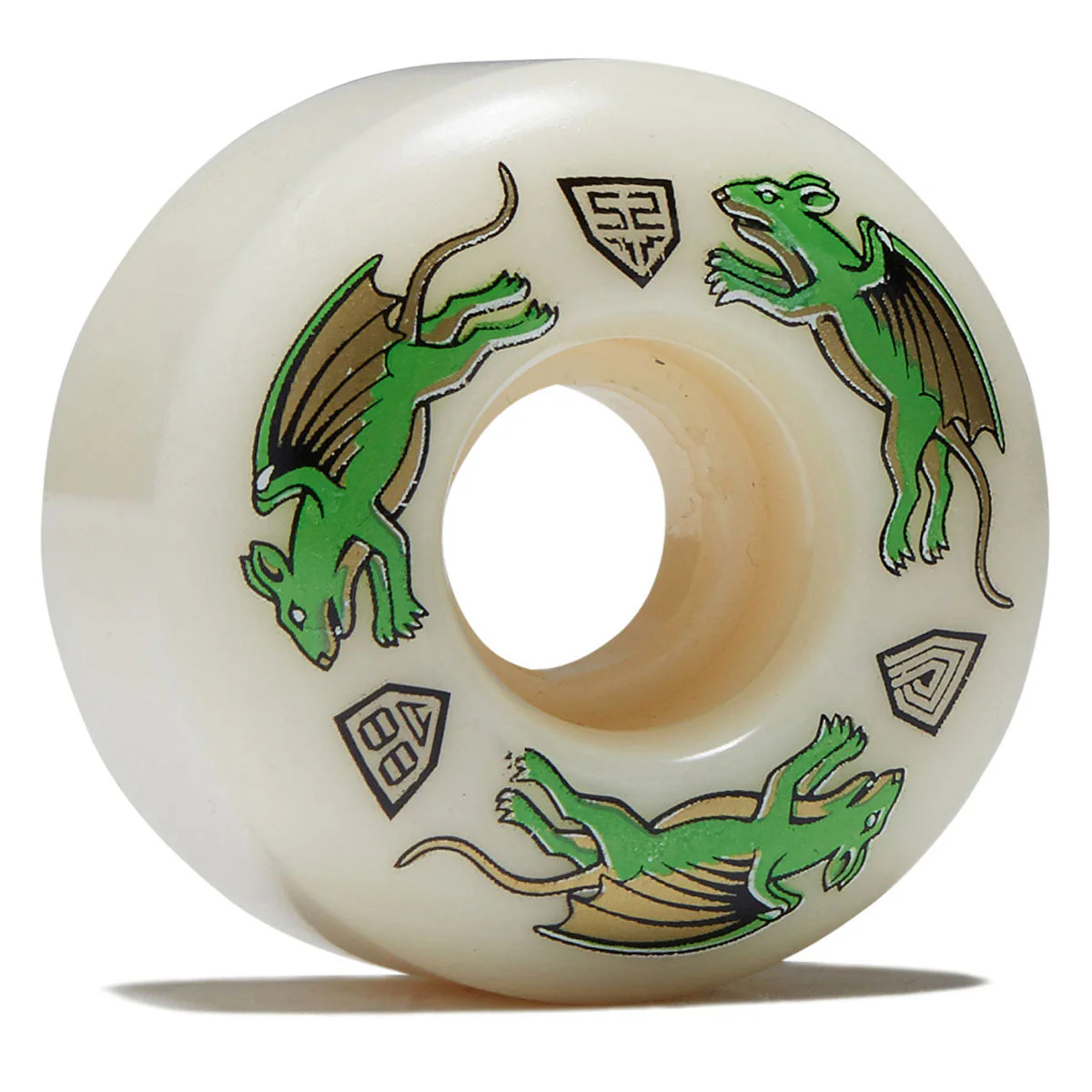 Powell-Peralta Dragon Formula Nano Rat 88a AV4 Skateboard Wheels - Off White - 52mm