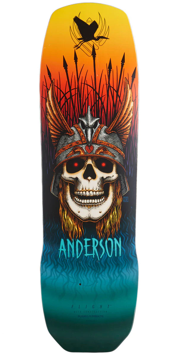 Powell-Peralta Flight Andy Anderson Crane Skull Skateboard Deck - 8.45"