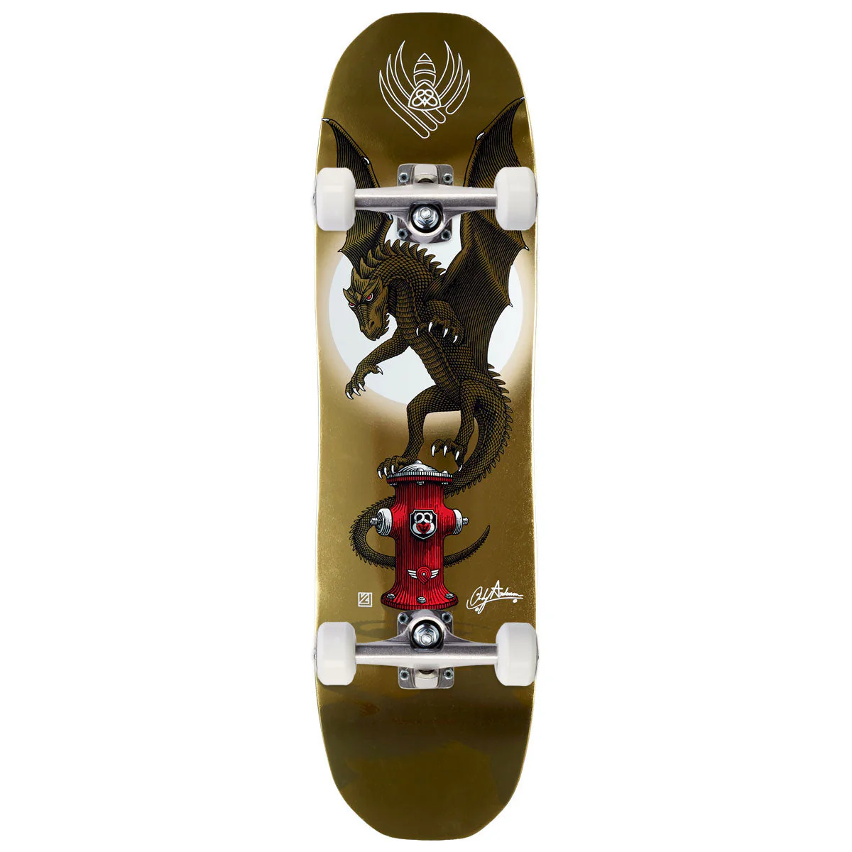 Powell-Peralta Flight Andy Anderson Hydrant Skateboard Complete - Gold Foil - 8.40"