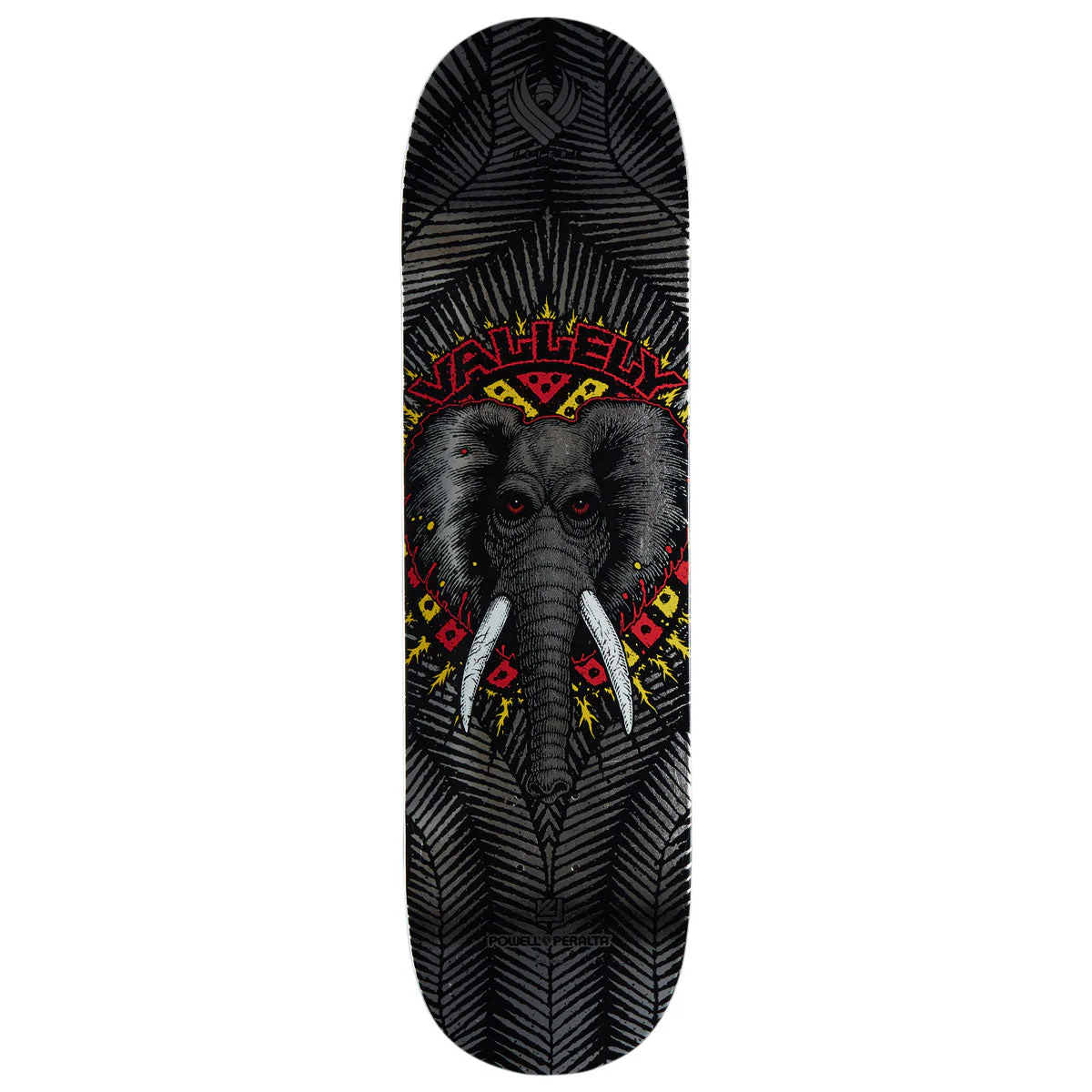 Powell-Peralta Flight Mike Vallely Elephant 02 Skateboard Deck - Silver Foil - 8.38"