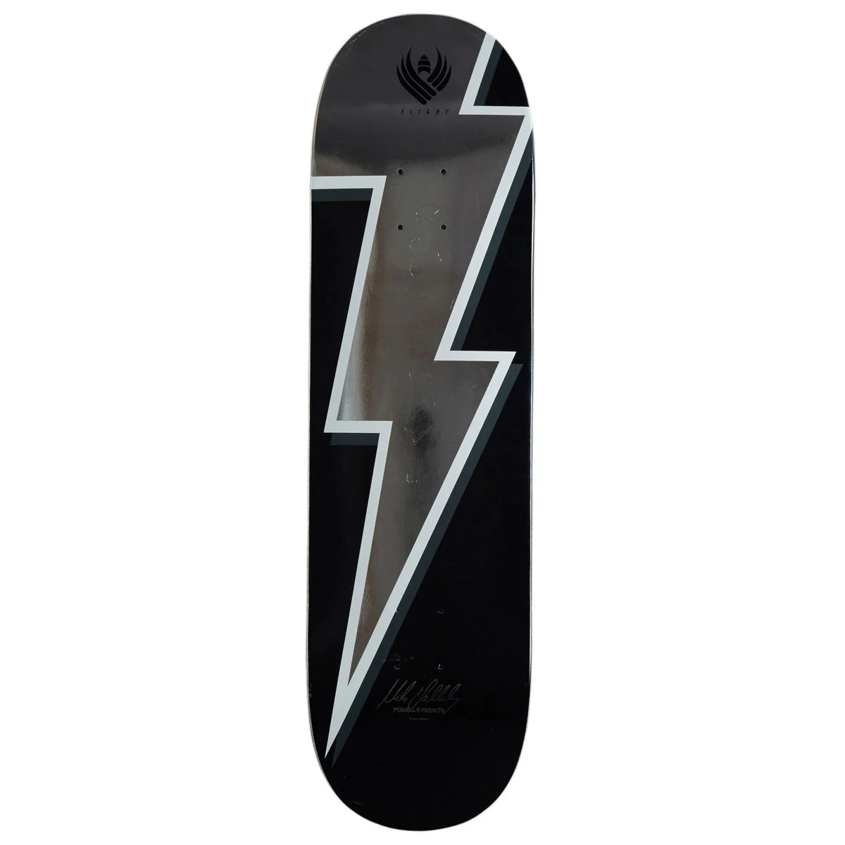 Powell-Peralta Flight Mike Vallely Lightning Bolt 02 Skateboard Deck - Silver Foil - 8.75"