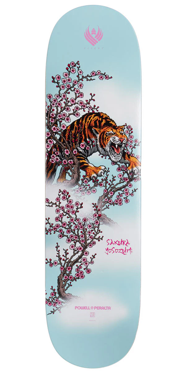 Powell-Peralta Flight Sakura Yosozumi Tiger Skateboard Deck - Blue - 8.25"