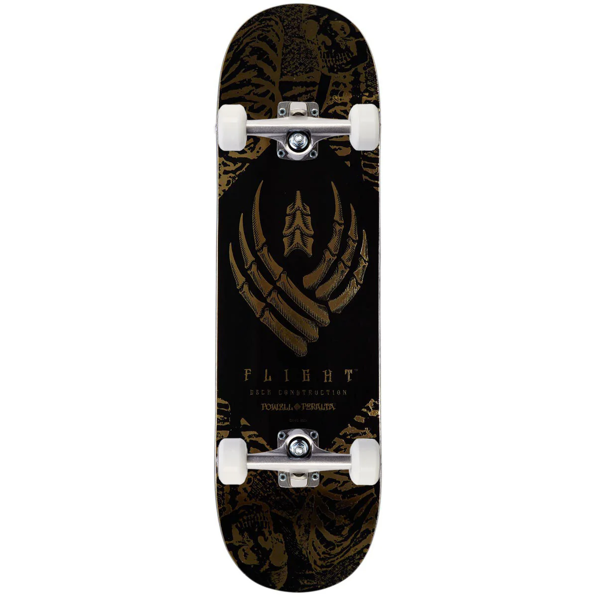 Powell-Peralta Flight Skeleton Skateboard Complete - Gold Foil - 8.63"