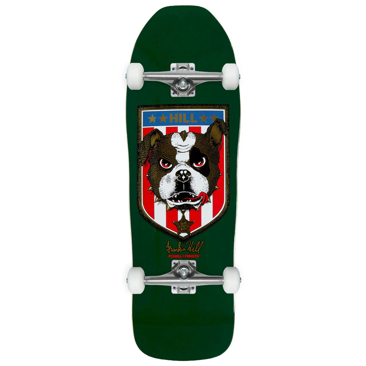 Powell-Peralta Frankie Hill Bull Dog 15 Skateboard Complete - Green/Gold Fade - 10.00"