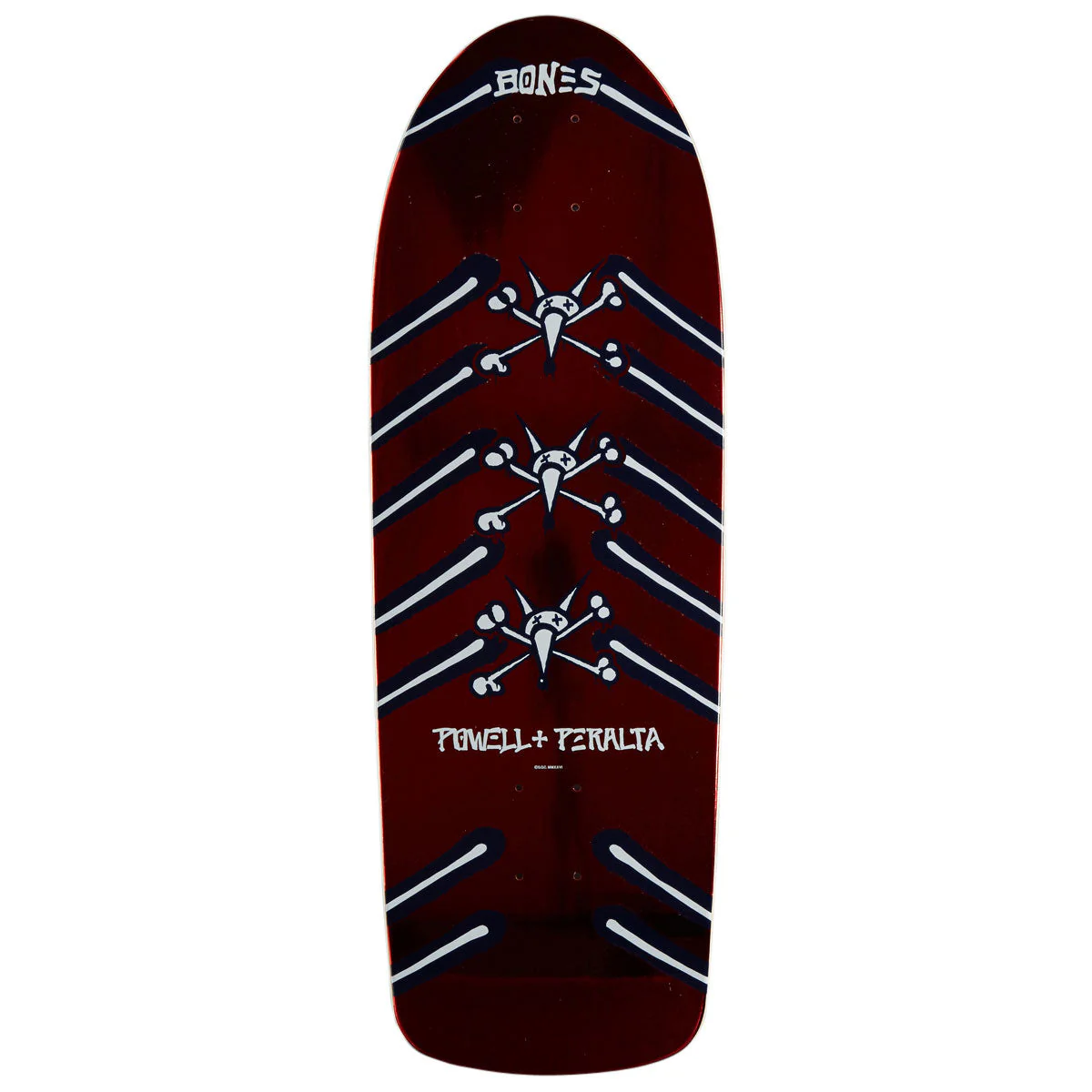 Powell-Peralta Rat Bones OG 01 Skateboard Deck - Navy/Red Foil - 10.00"