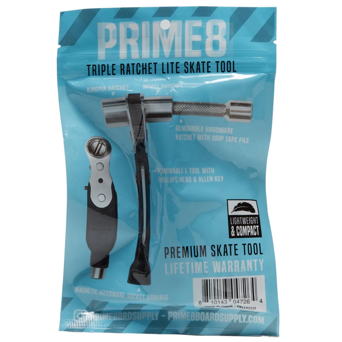 PRIME8 Triple Ratchet Lite Skate Tool - Black