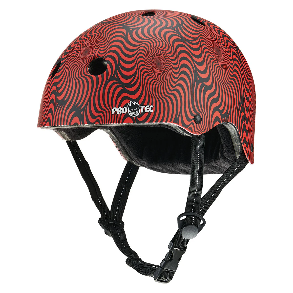 Pro-Tec x Spitfire Low Pro Helmet - Red Swirl