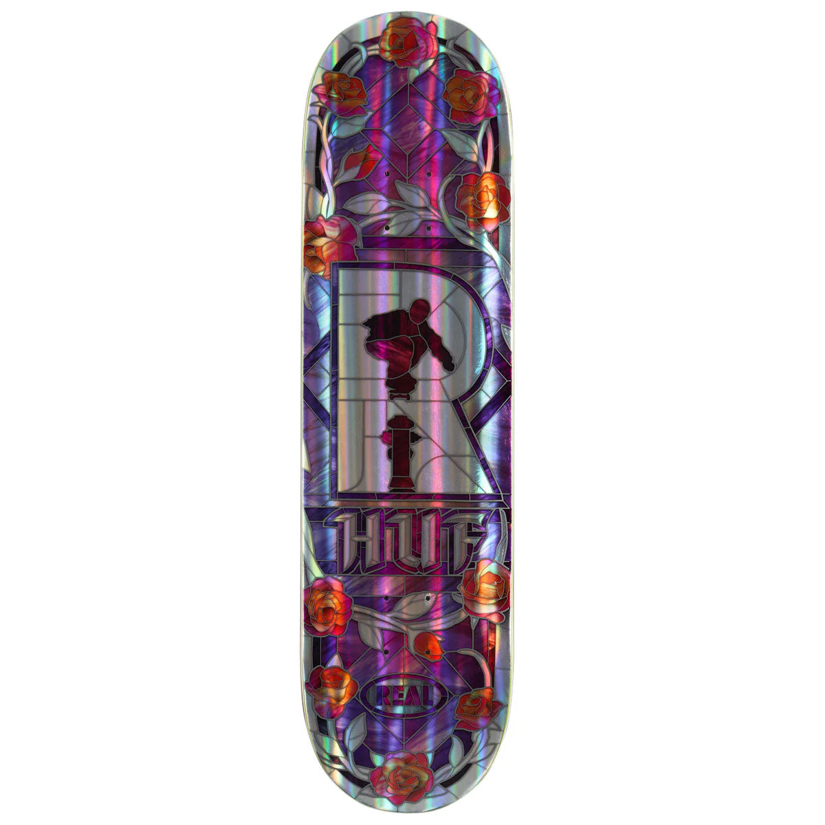 Real Huf Holographic Cathedral Skateboard Deck - 8.25"
