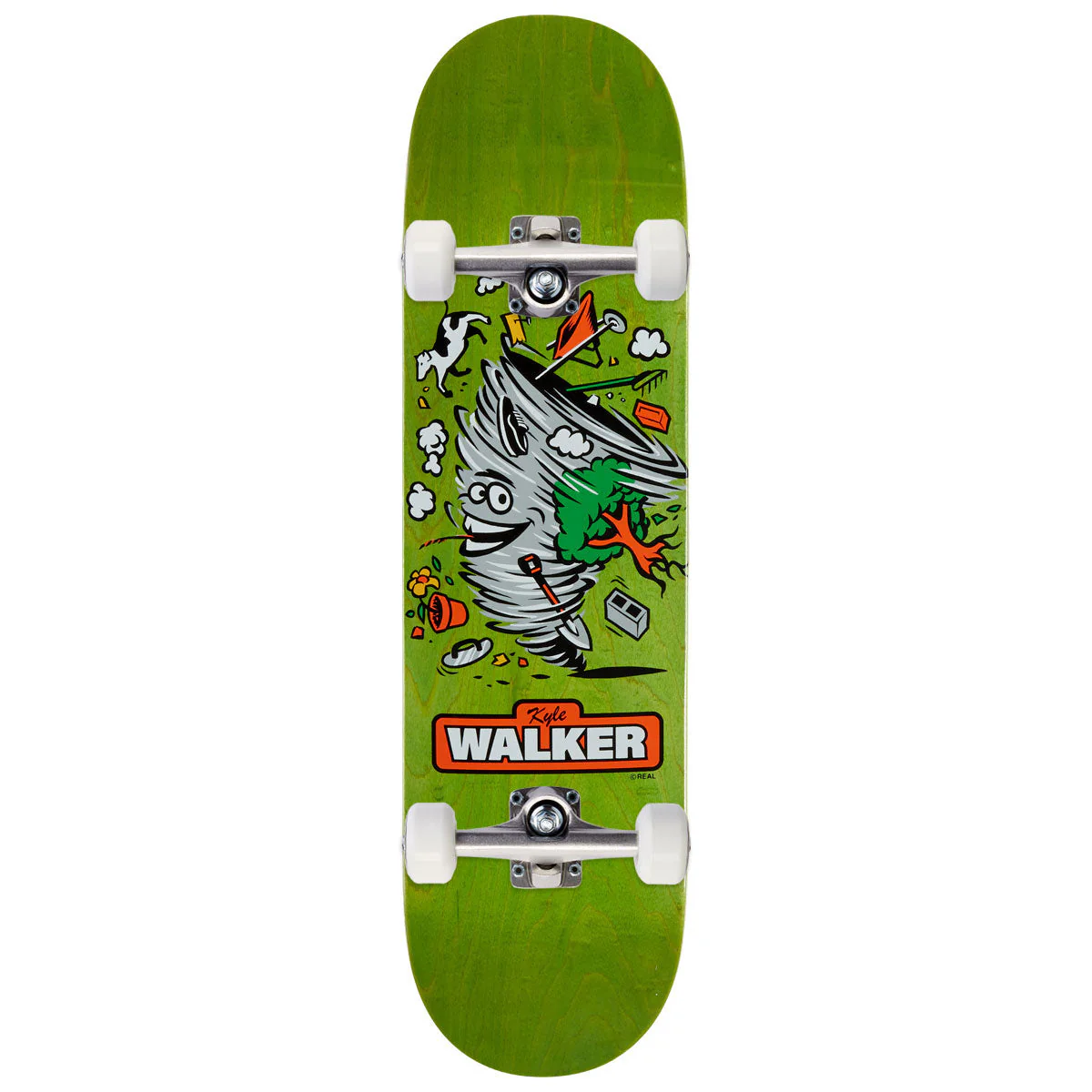 Real Kyle Mascot Easy Rider Skateboard Complete - Green - 8.25"