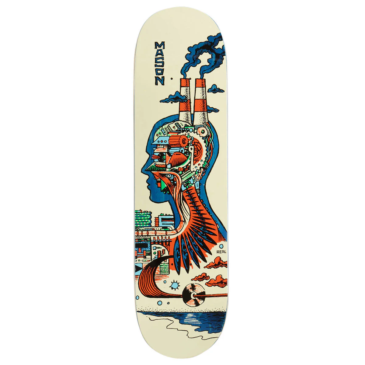 Real Mason Artificial Skateboard Deck - Cream - 8.28"