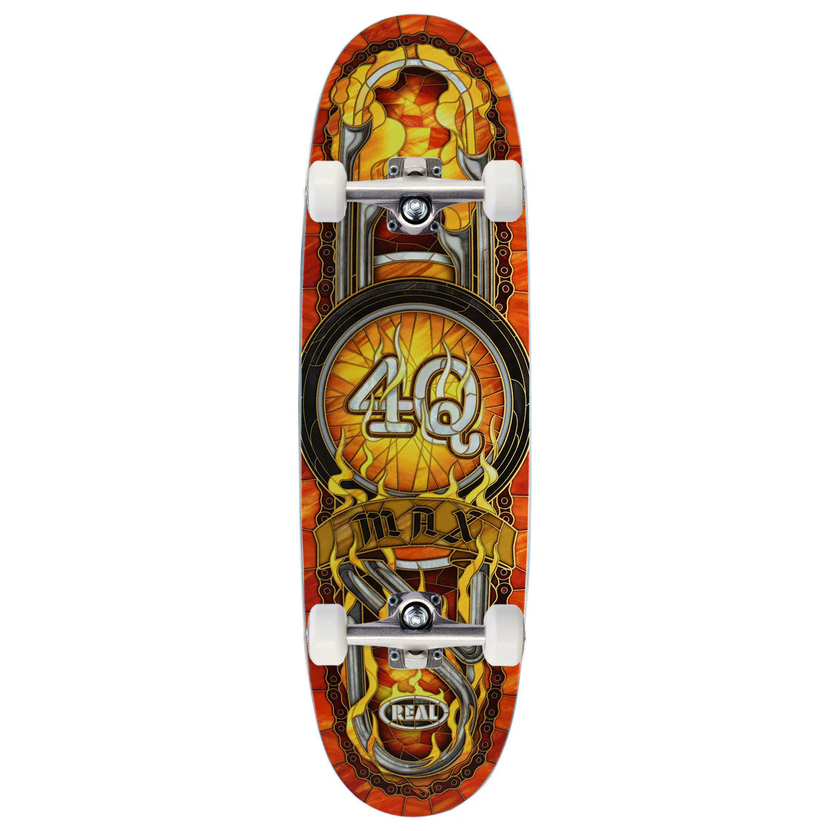 Real Max Schaff 4Q Cathedral Skateboard Complete - 9.10"