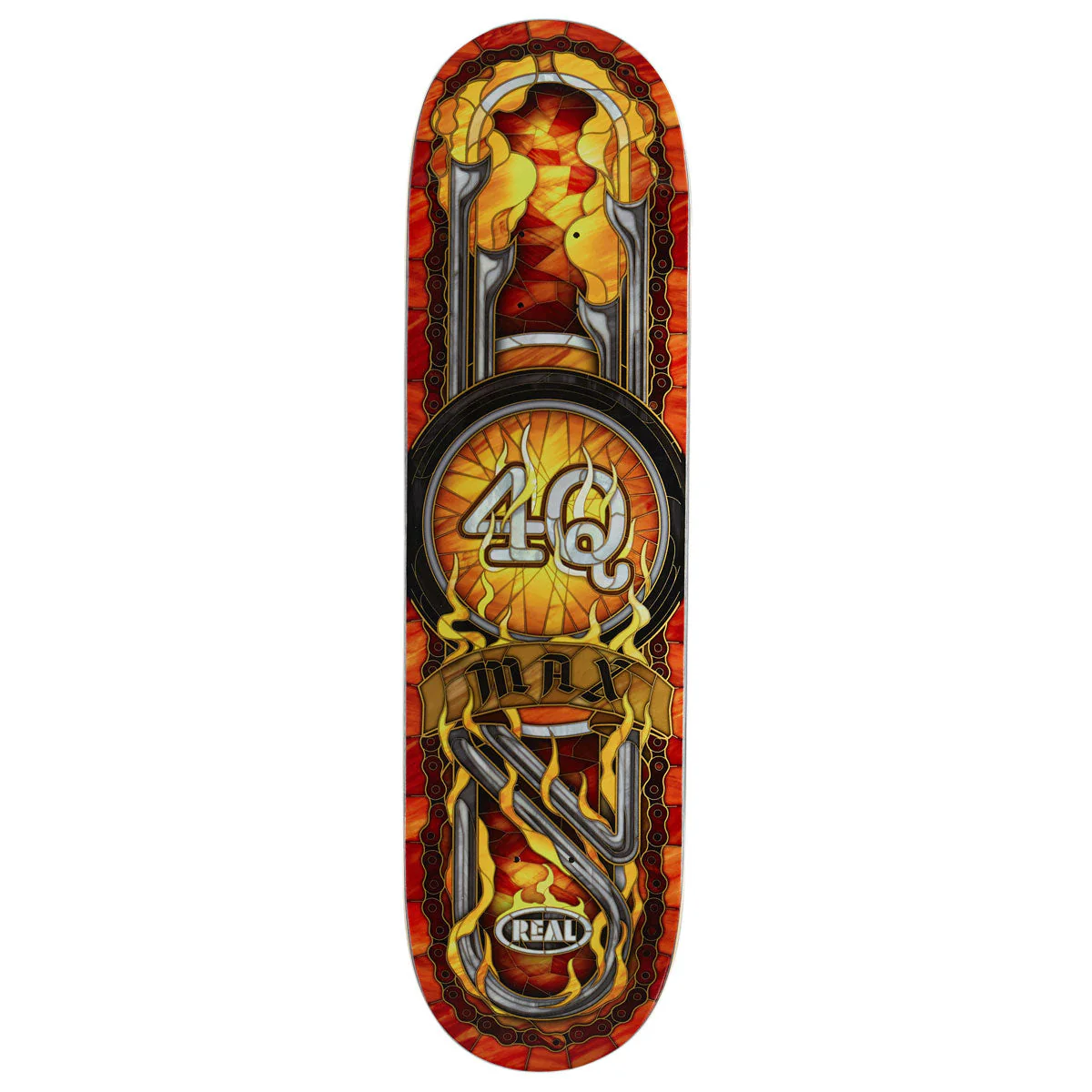 Real Max Schaff 4Q Cathedral Skateboard Deck - 8.50"