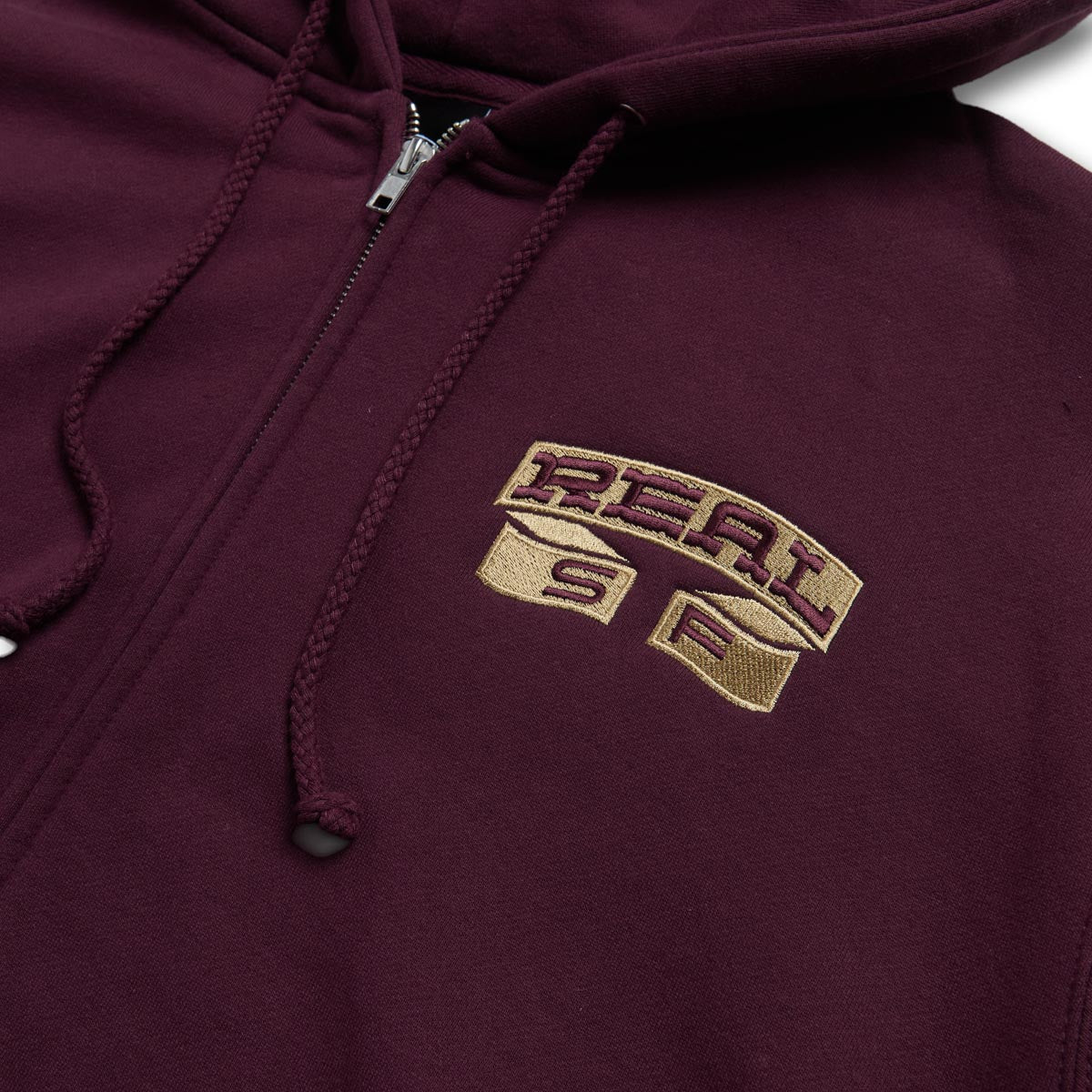 Real Muni Emb Hoodie - Maroon - Image 2