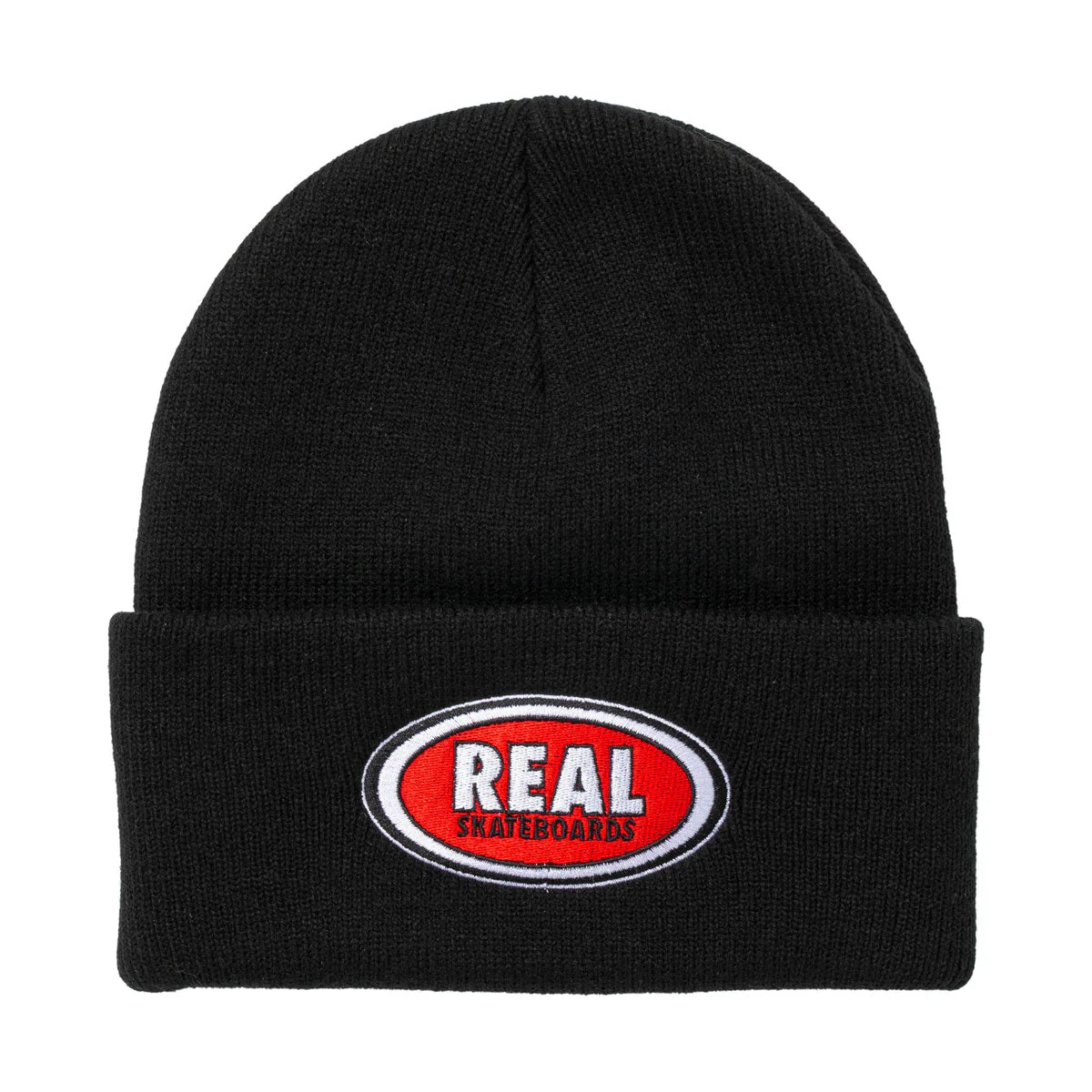 Real Oval Beanie - Black/Red/White
