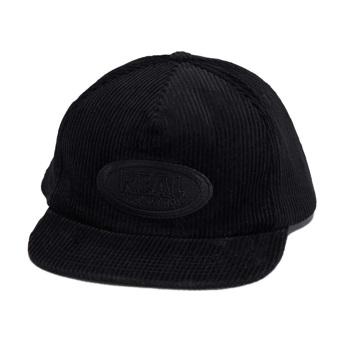 Real Oval Snapback Hat - Black/Black