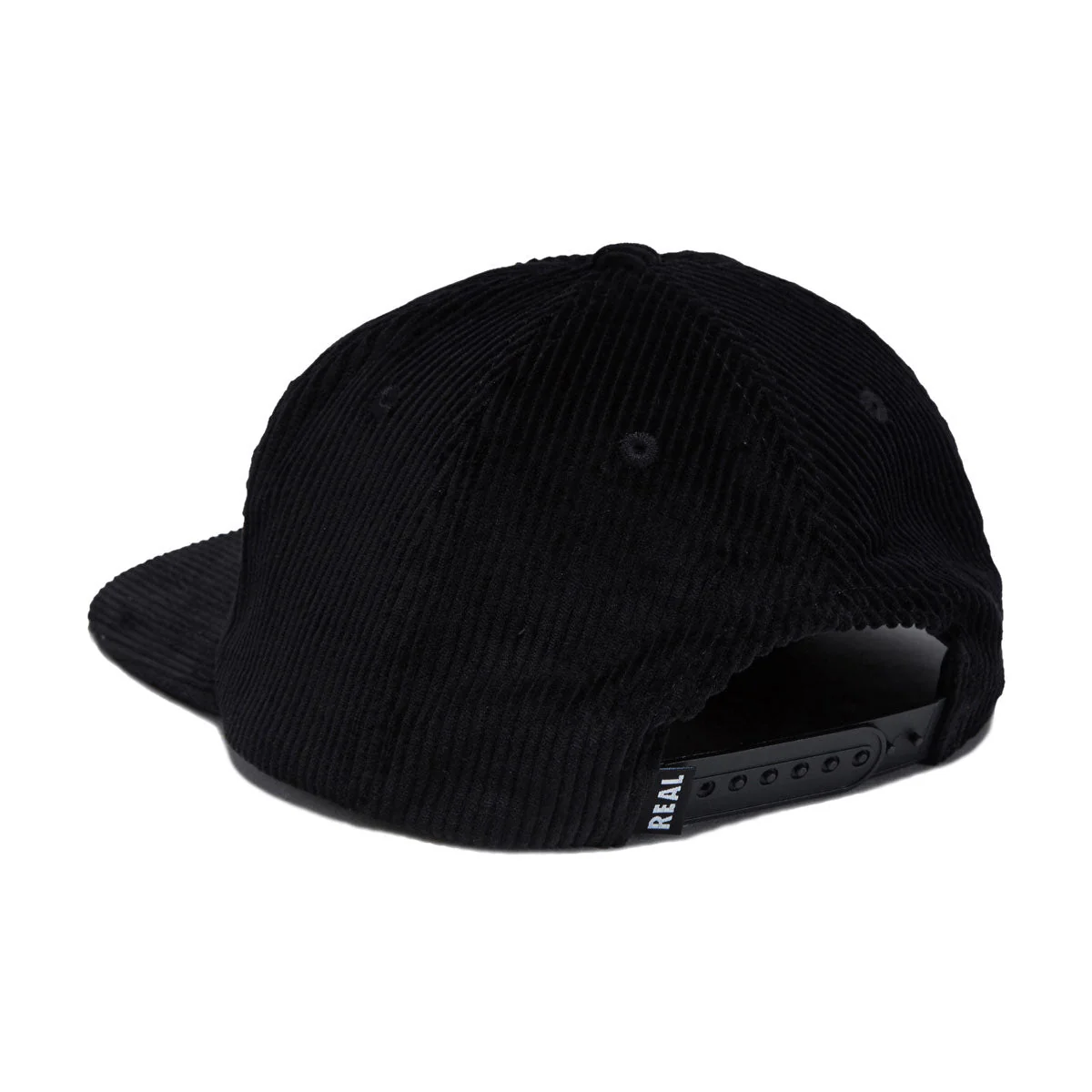 Real Oval Snapback Hat - Black/Black - Image 2