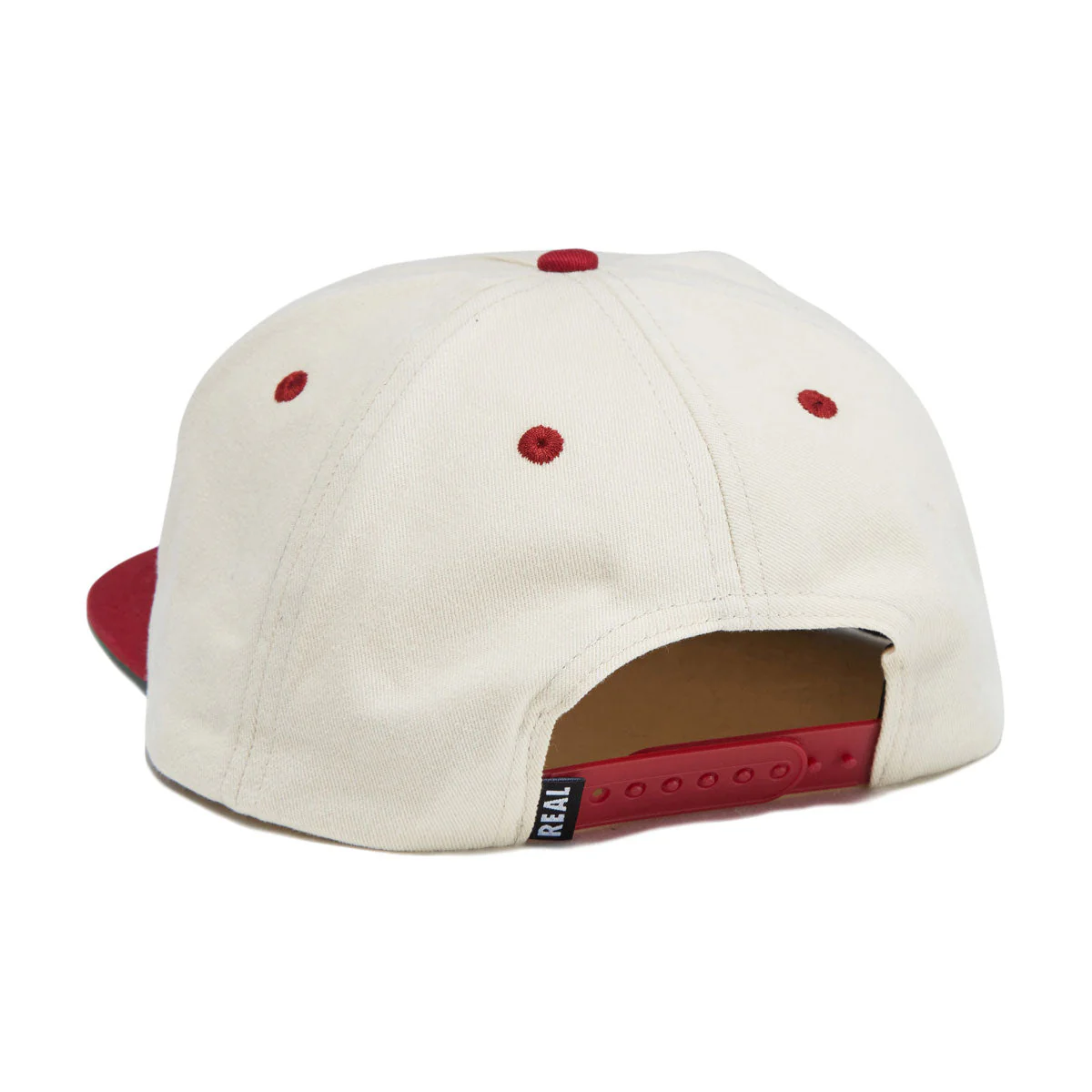 Real Pier 7 Snapback Hat - Natural/Maroon - Image 2