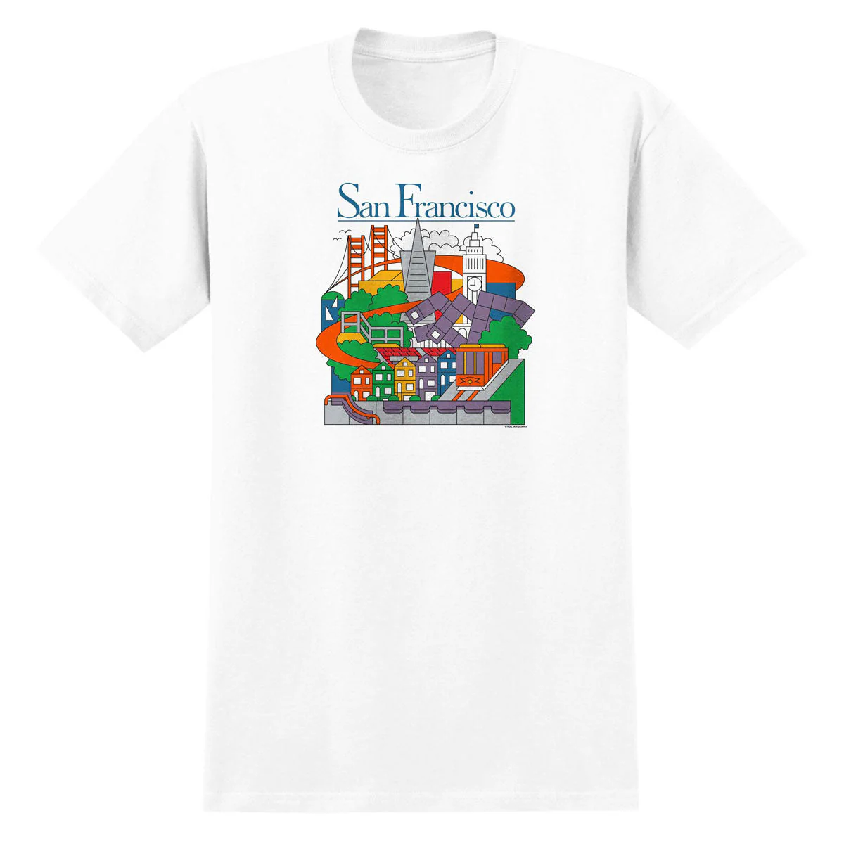 Real SF Travel T-Shirt - White/Multi Color
