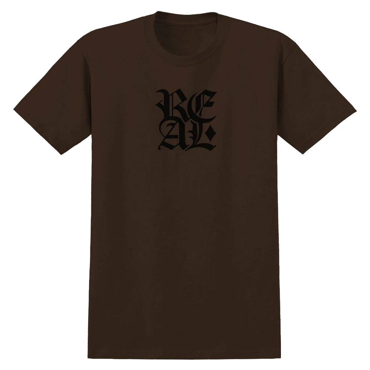 Real Stacked T-Shirt - Dark Chocolate/Black