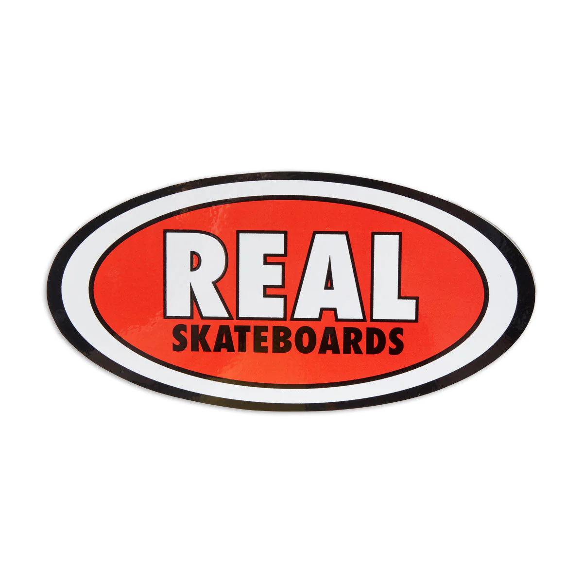 Real Staple Oval MD Sticker - Red